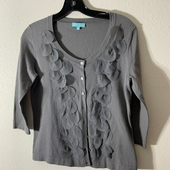 Blue Illusion, Sz S, women suit (light jacket & skirt), gray - Picture 5 of 9